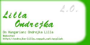 lilla ondrejka business card